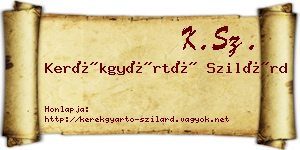 Kerékgyártó Szilárd névjegykártya
